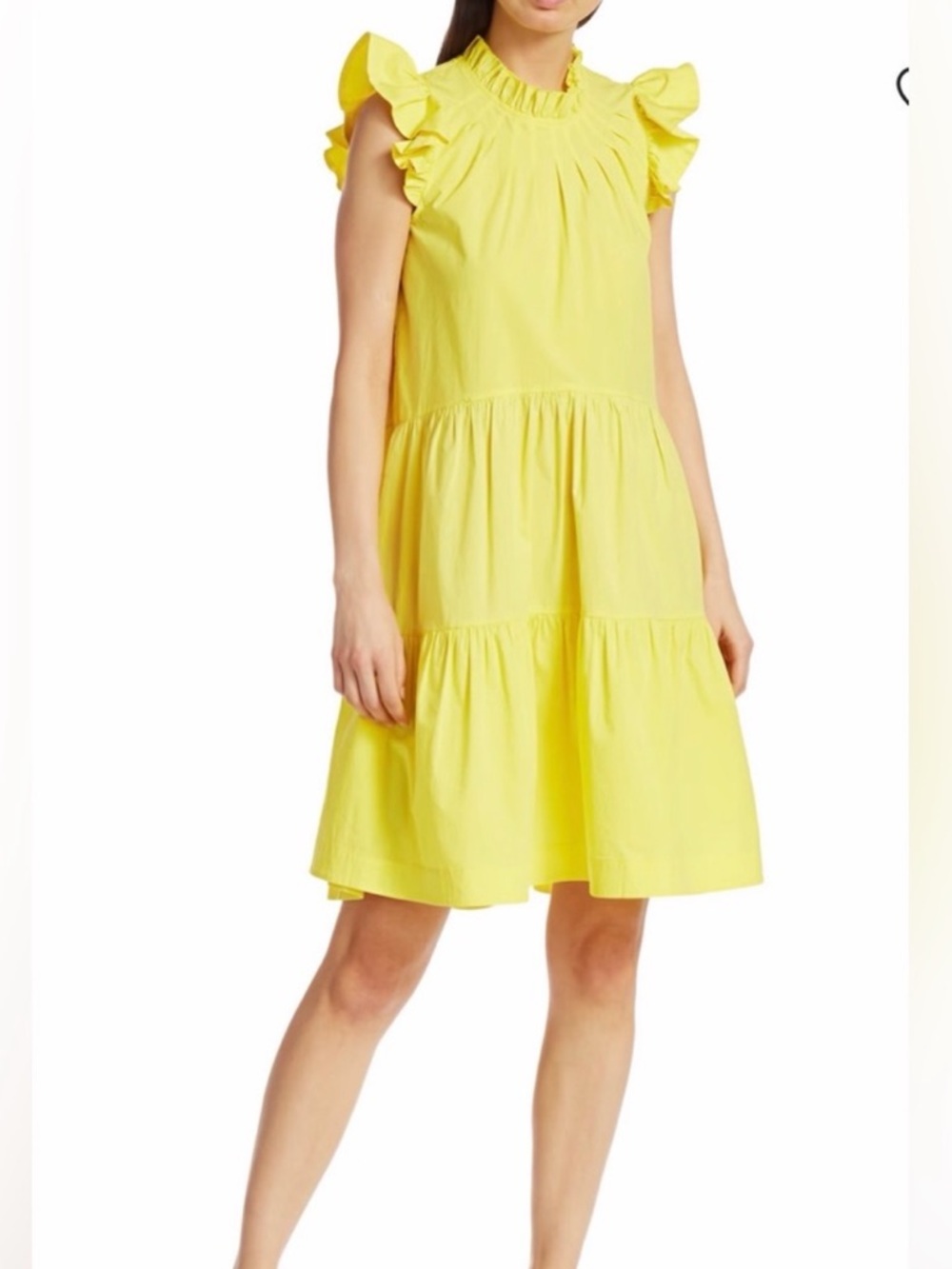 Sea New York Bright Yellow Tabitha Poplin Cotton Dress Size 4 - Picture 12 of 12